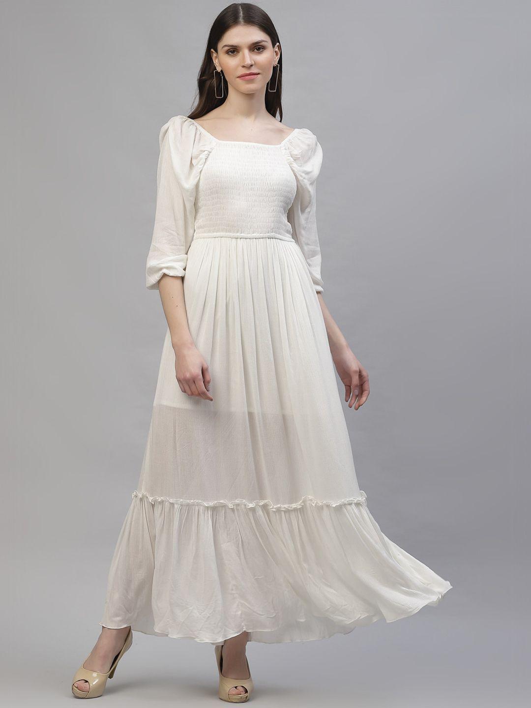 athena women white solid maxi dress