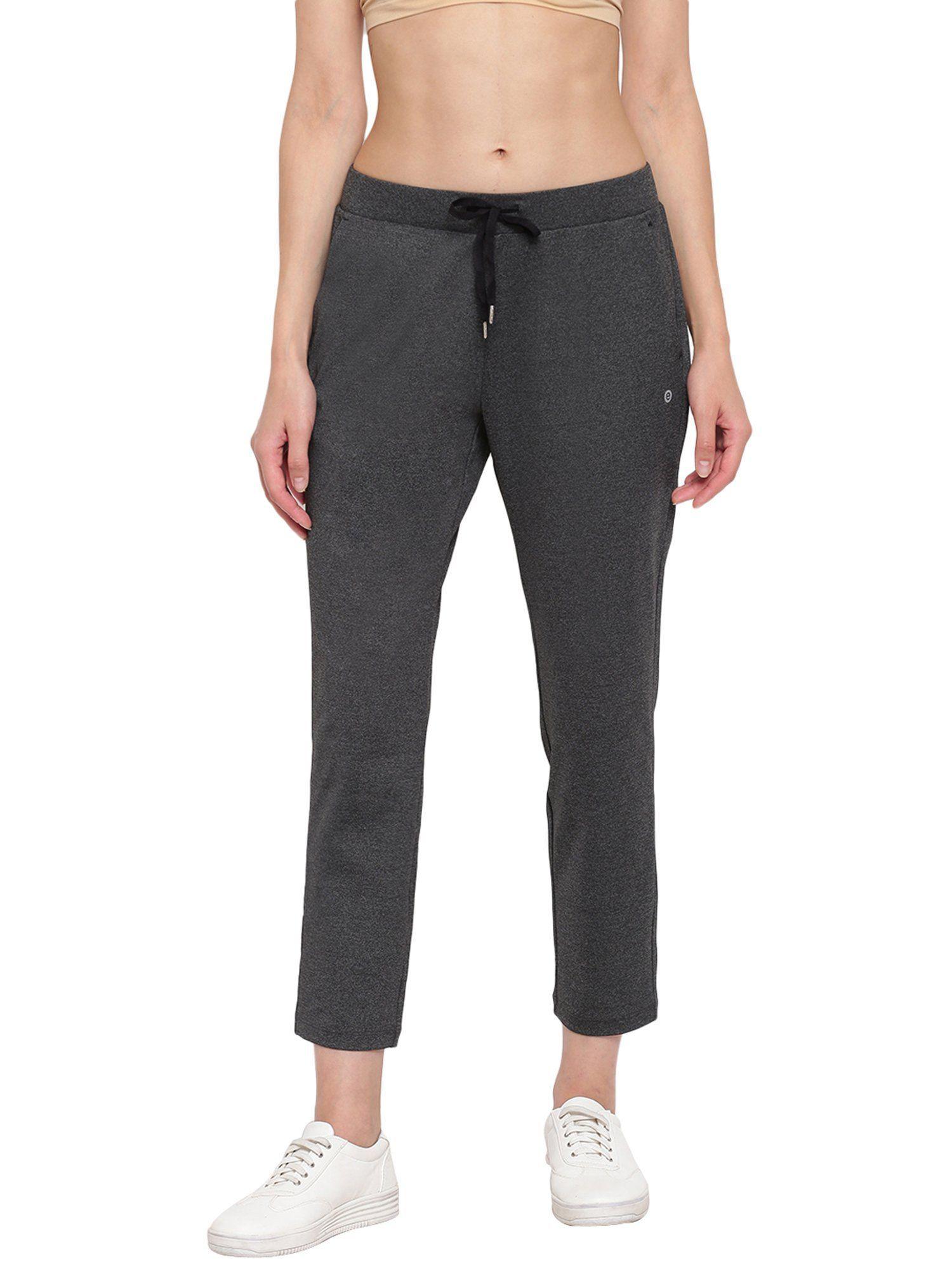 athleisure e068 womens relaxed fit pants - black