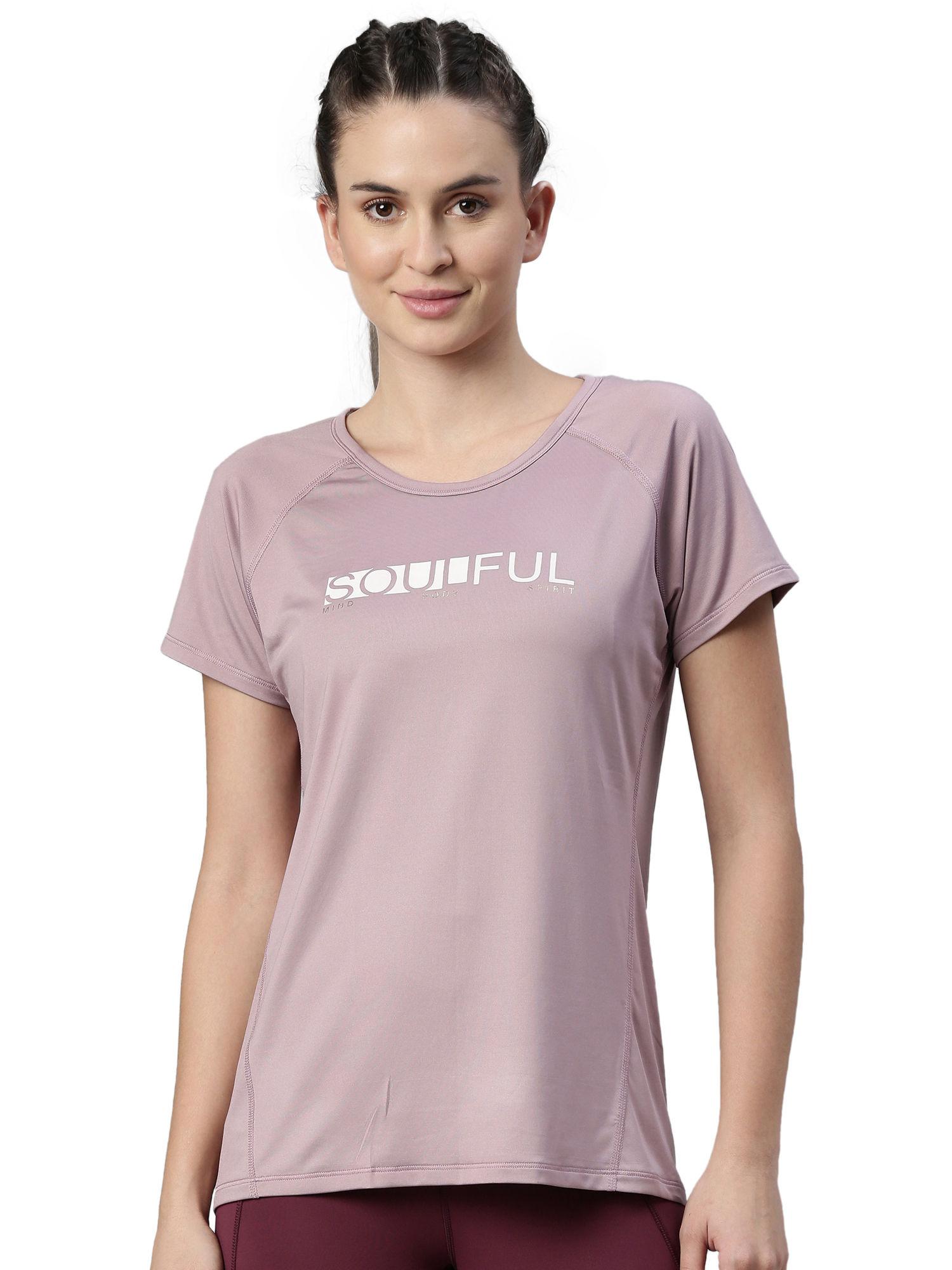 athleisure e163-raglan short sleeve scoop neck dry fit graphic tee-mauve pink