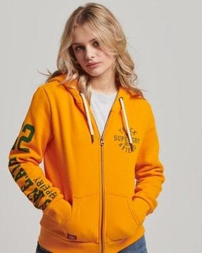 athletic college zip-up hoodie