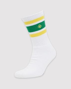athletic socks with typography