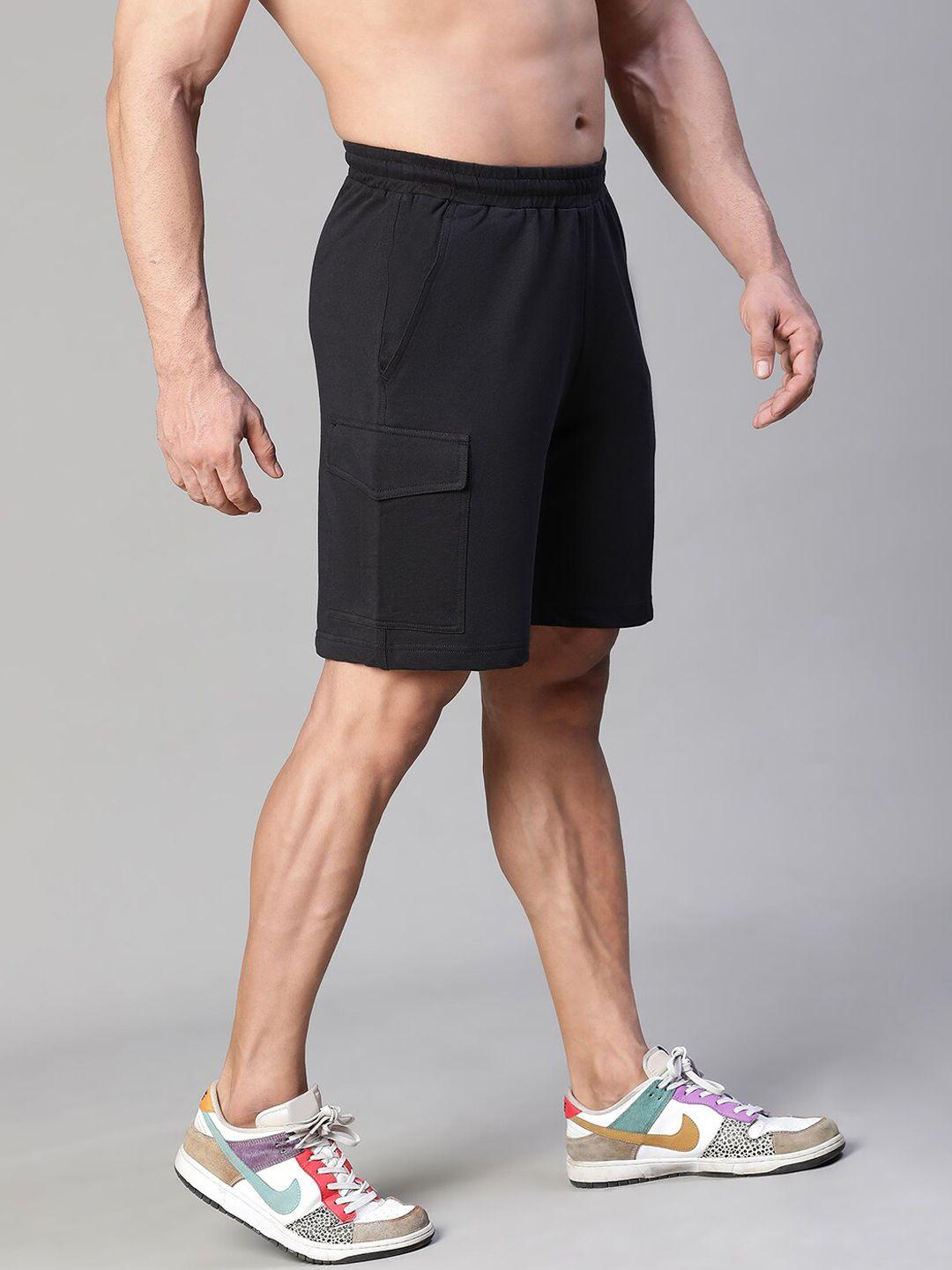 athlisis mid-rise loose fit cotton sports shorts
