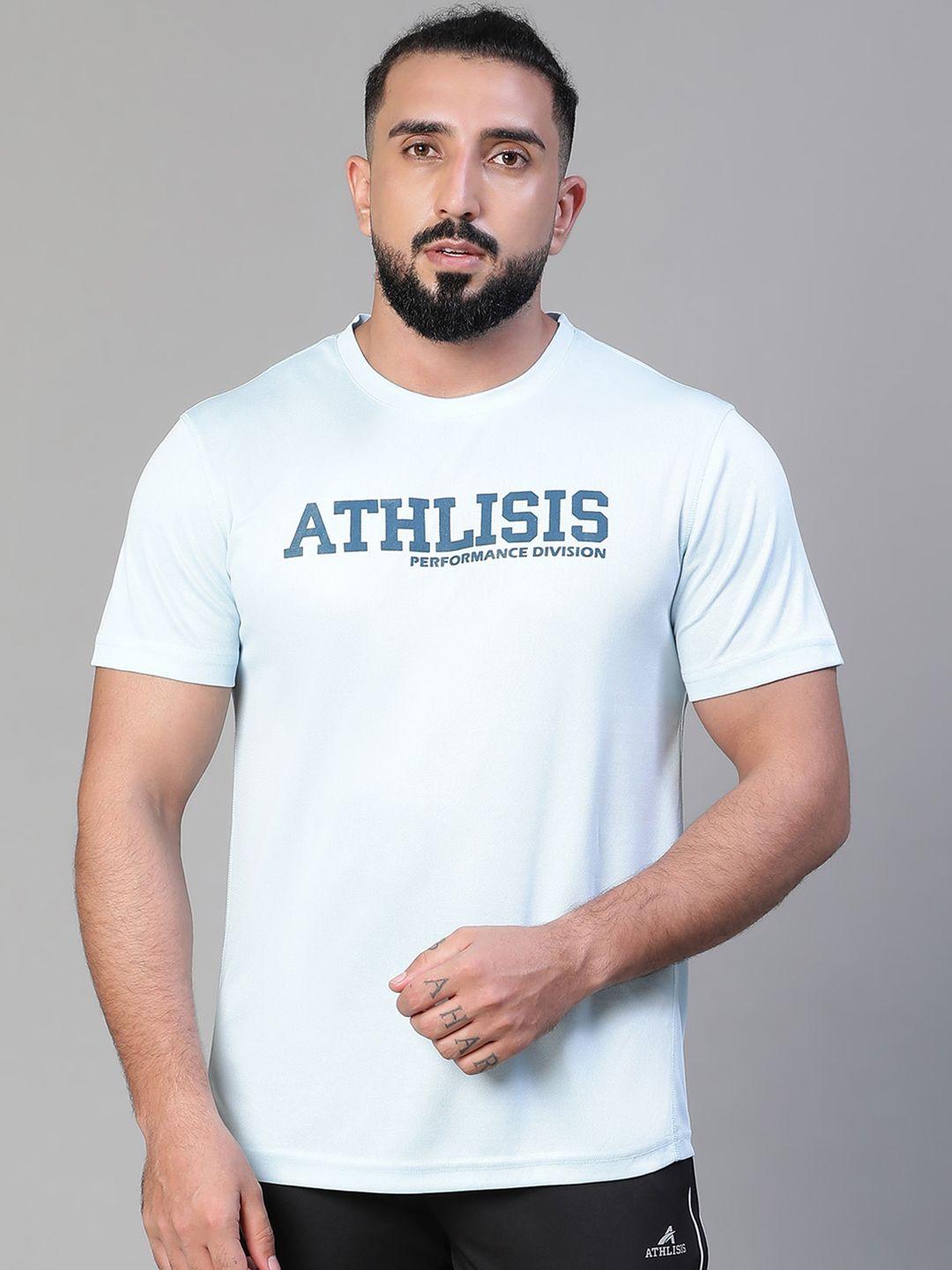 athlisis typography printed dri-fit slim fit sports t-shirt
