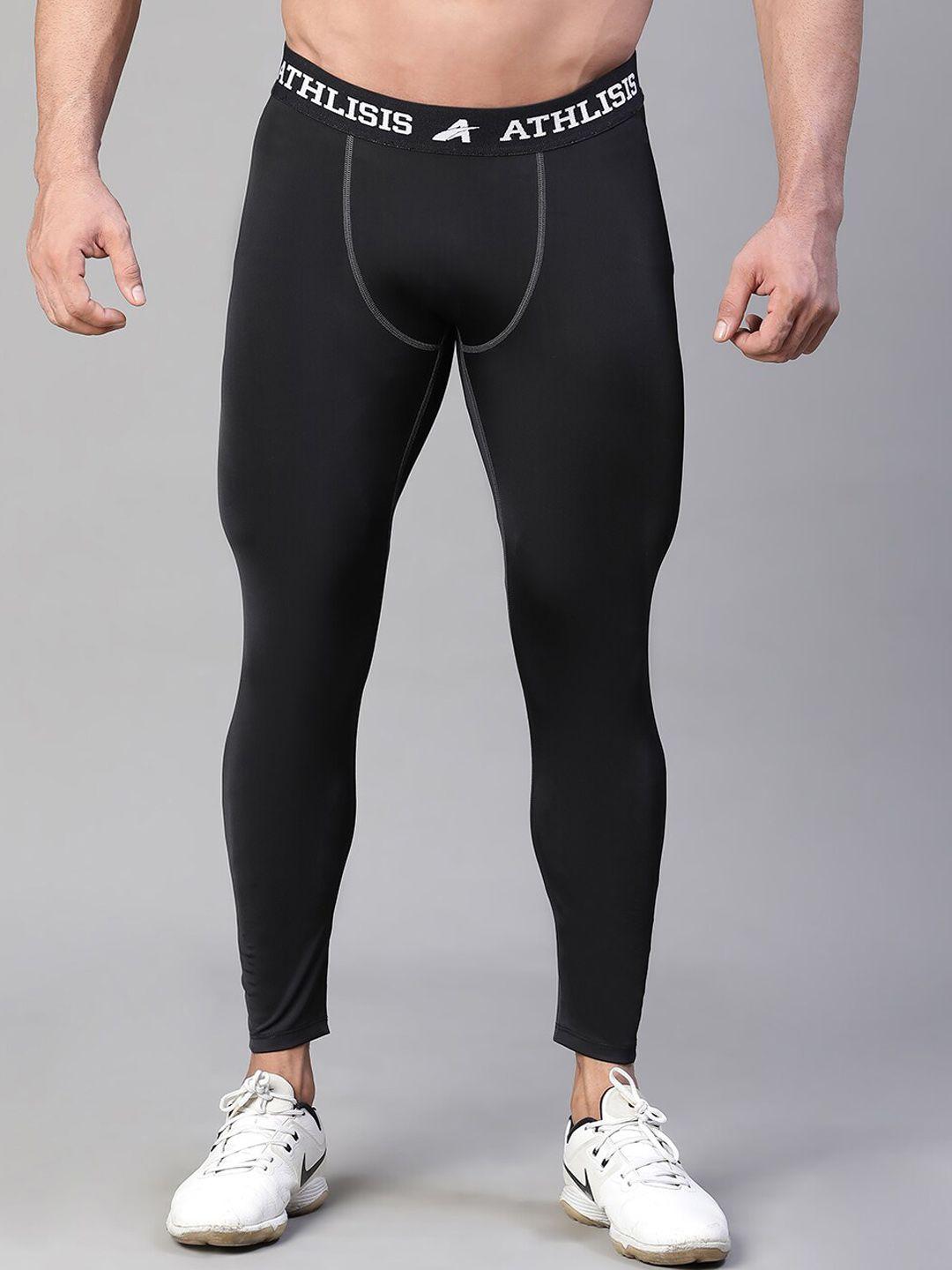 athlisis men mid-rise anti odour training or gym tights