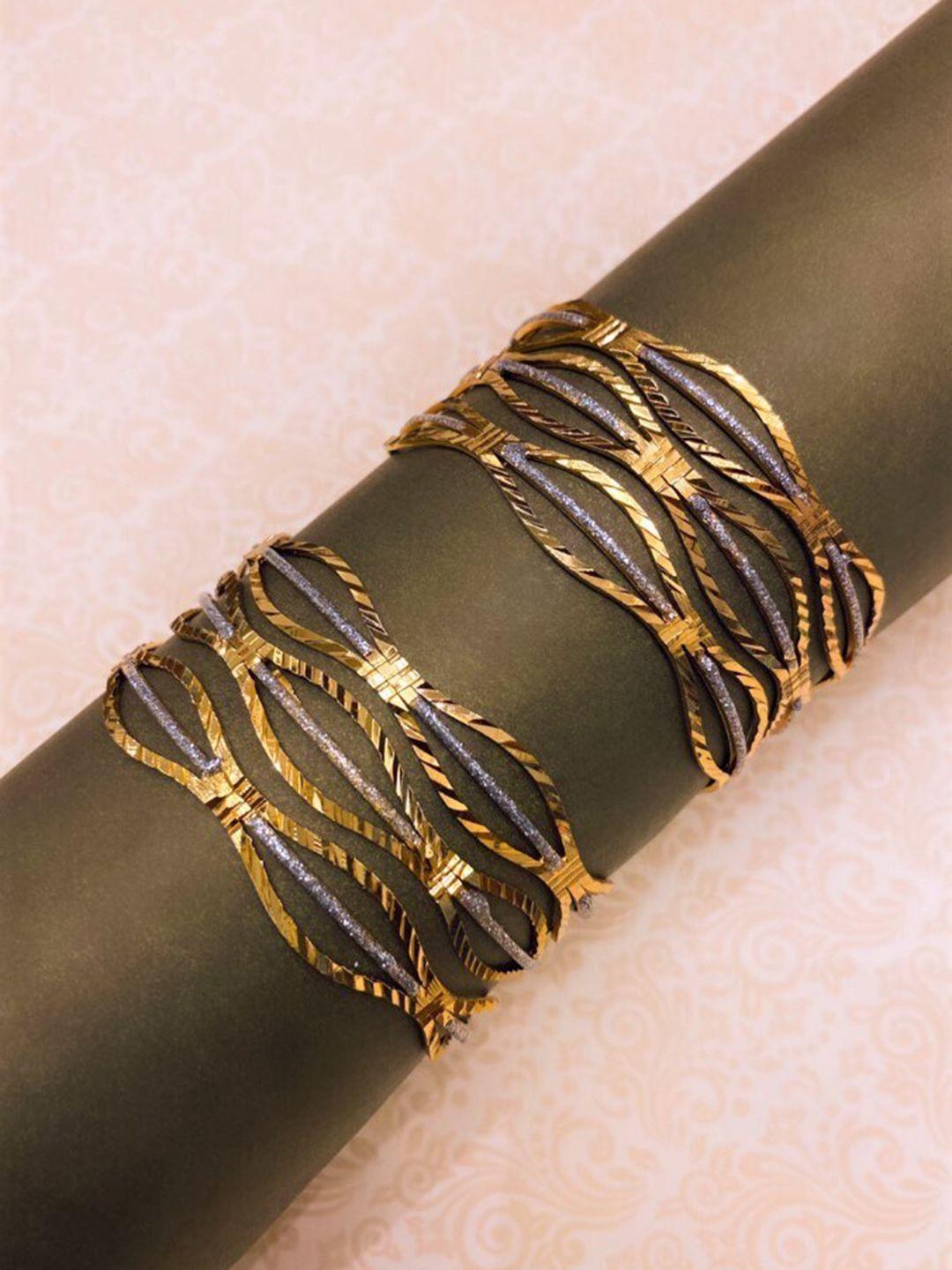 atibelle set of 6 gold-plated bangles