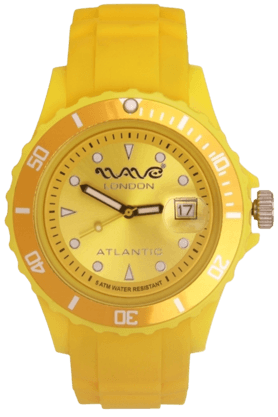 atlantic yellow unisex watch