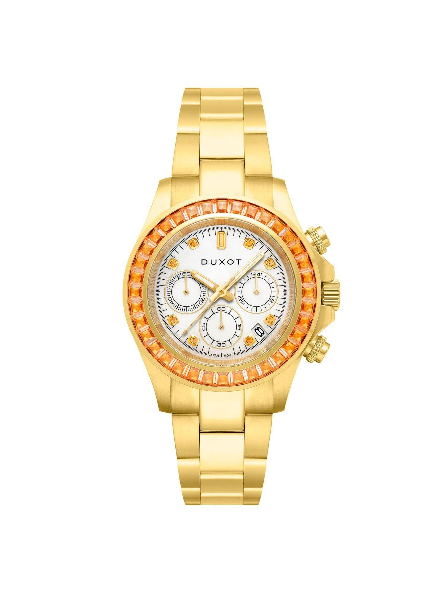 atlantica limited edition chronograph 36pcs cubic zircona round dial mens watch - dx-2048-33