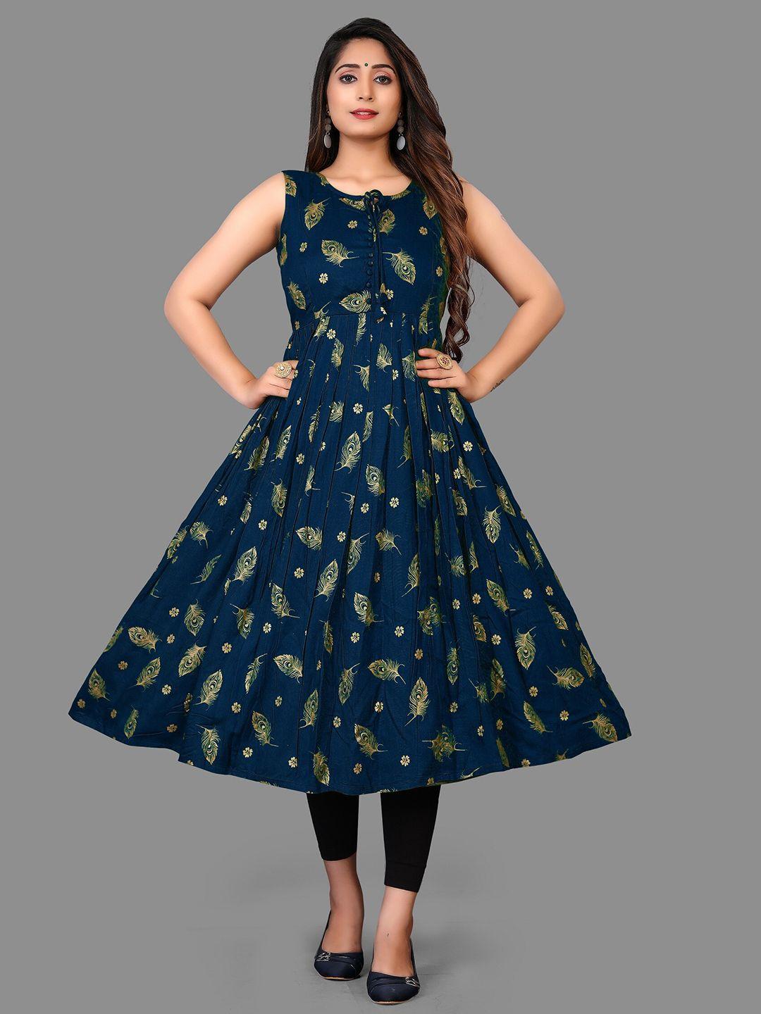 atsevam women printed anarkali kurta