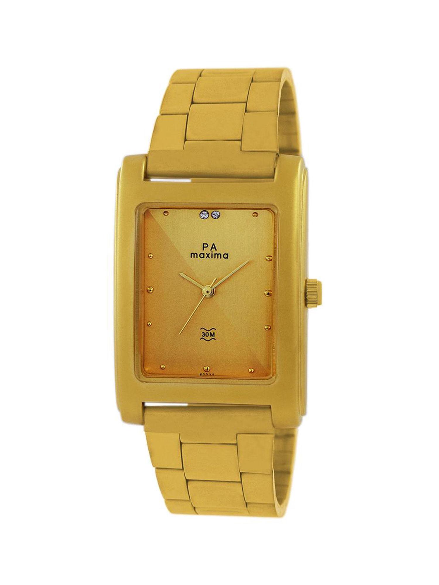 attivo analog watch for men in gold dial color