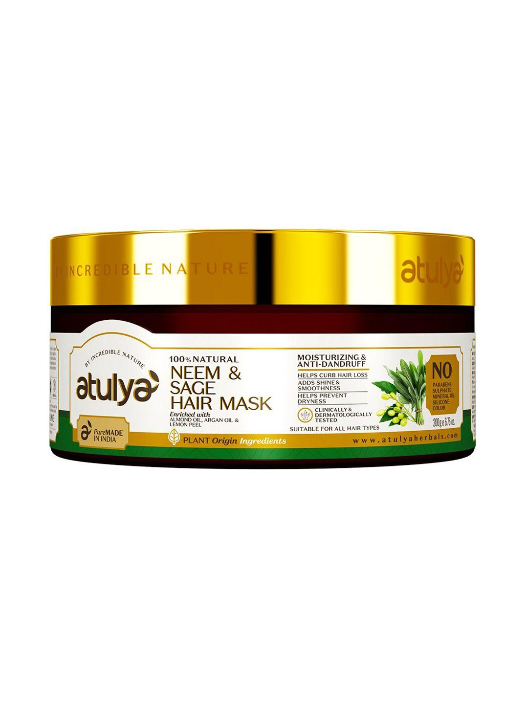 atulya natural neem & sage hair mask 200 g