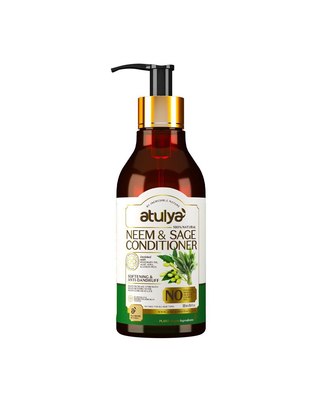 atulya natural neem & sage anti-dandruff conditioner - 300 ml