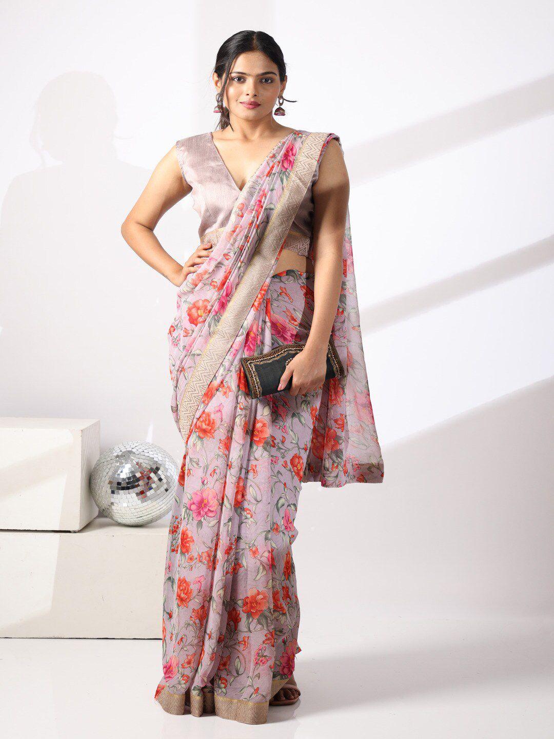 atulyam tex world floral printed saree