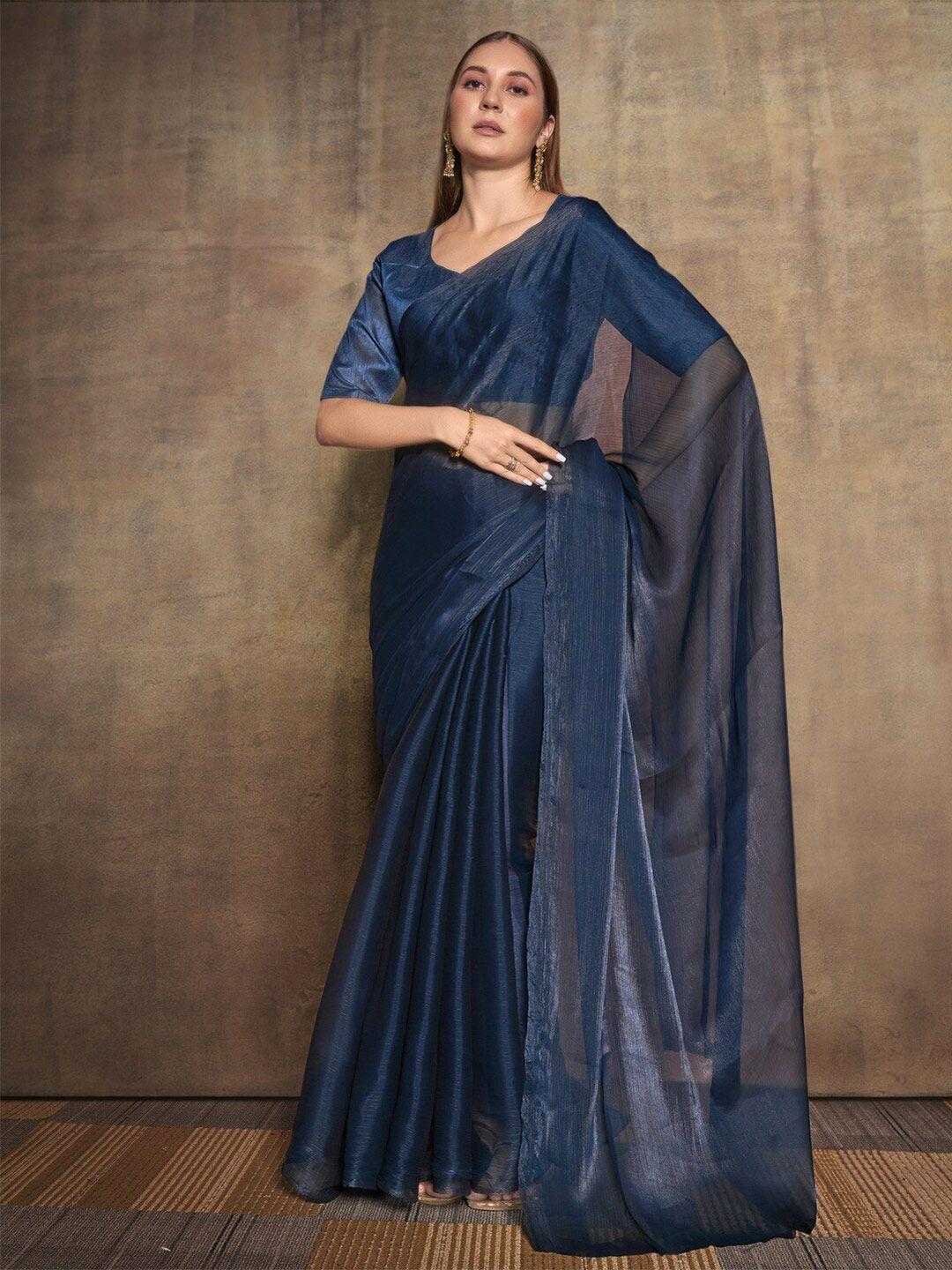 atulyam tex world semi-sheer silk blend saree