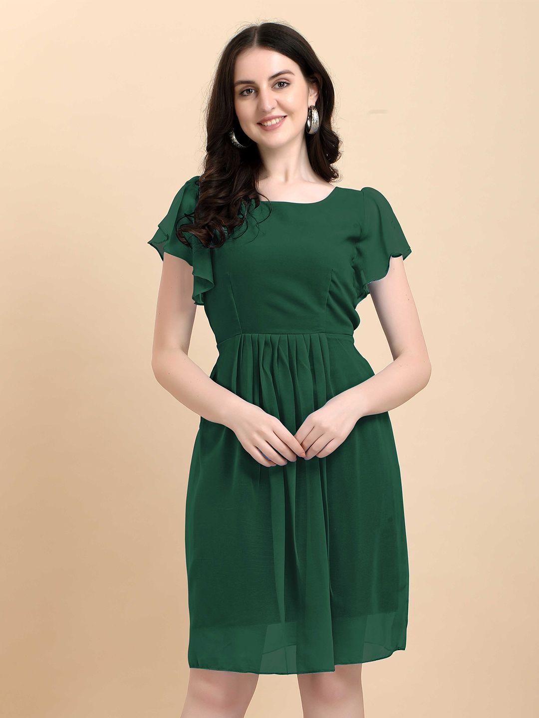 aucreations green georgette dress