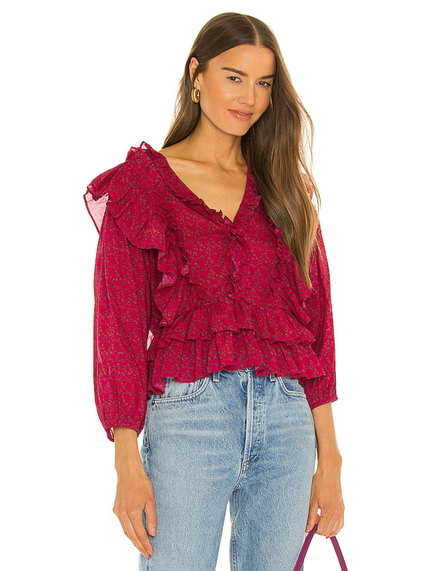 audrey ruffle top