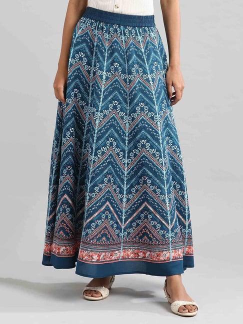 aurelia blue loose fit skirt