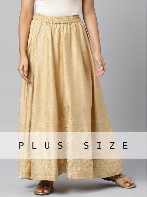 aurelia golden printed skirt