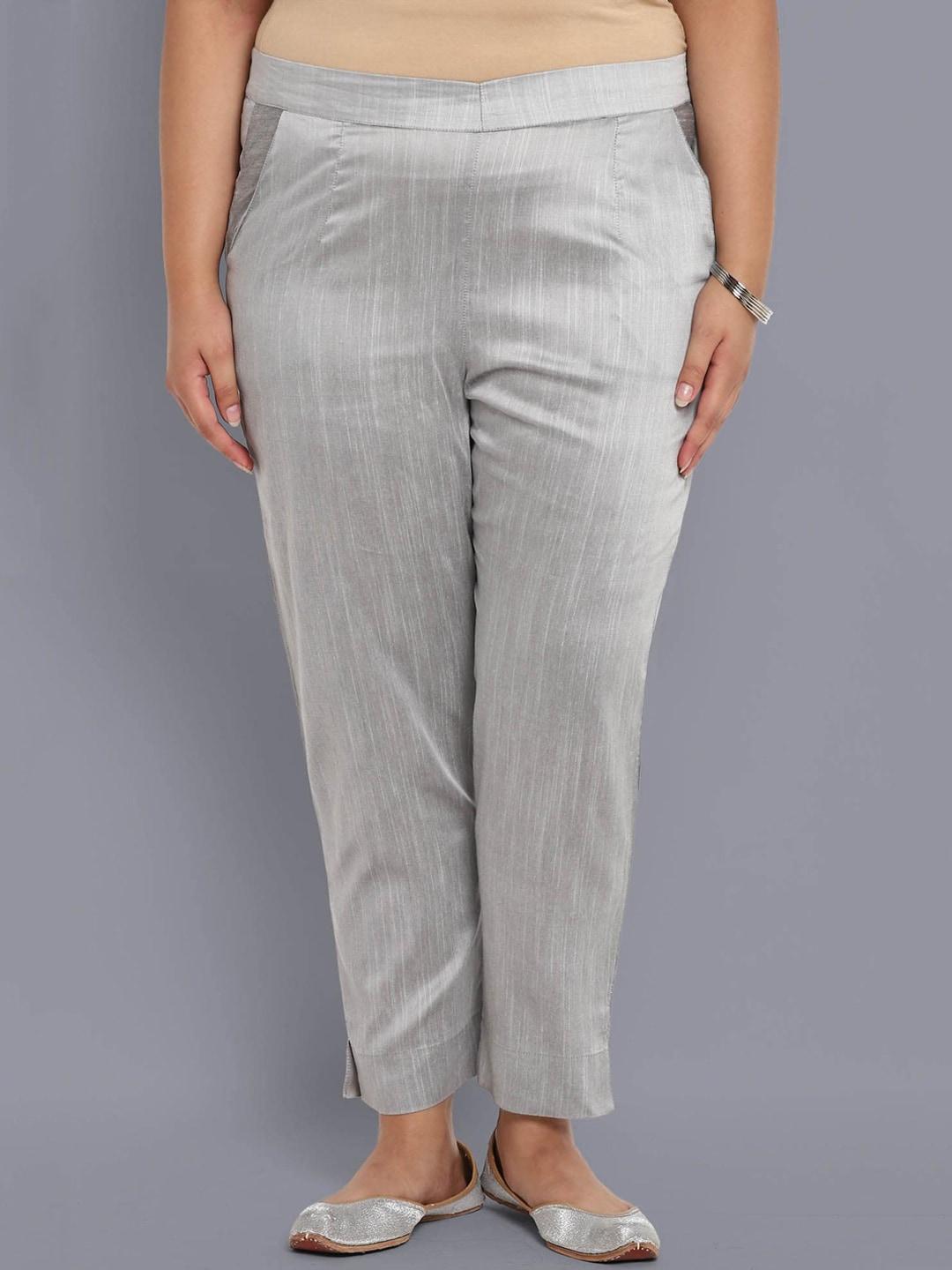 aurelia women silver-toned trousers