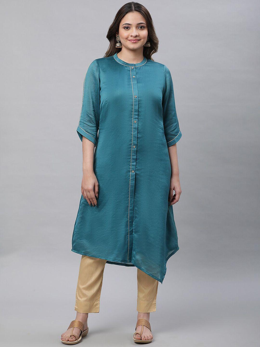 aurelia band collar regular kurta