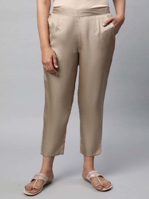 aurelia beige regular fit pants
