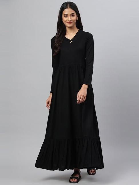 aurelia black maxi dress