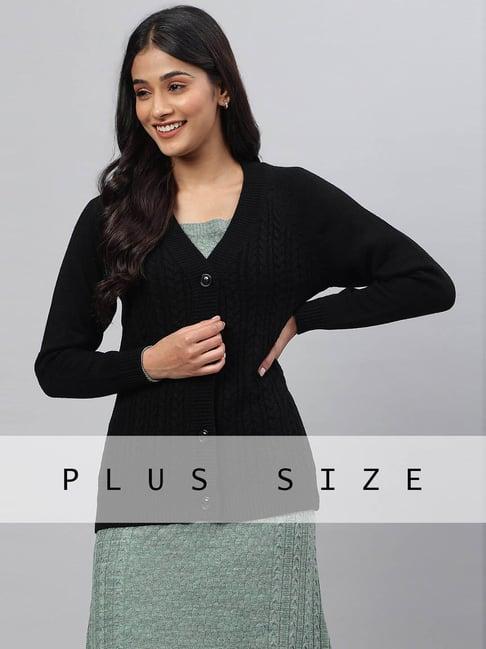 aurelia black regular fit cardigan