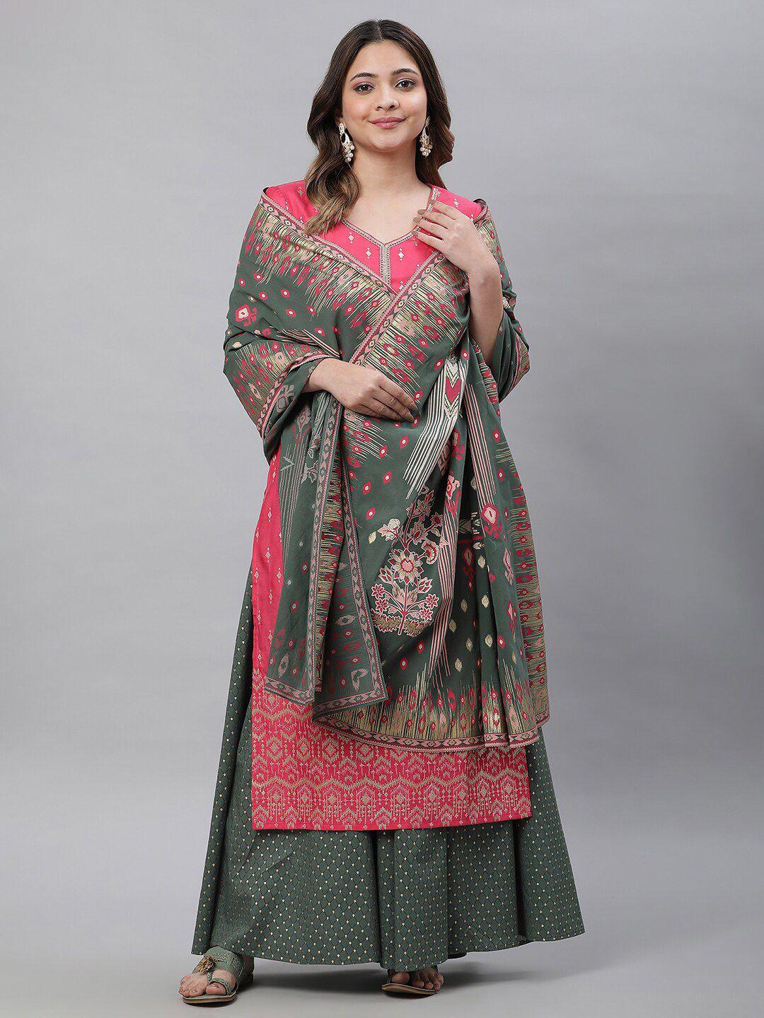 aurelia ethnic motifs printed pure cotton dupatta