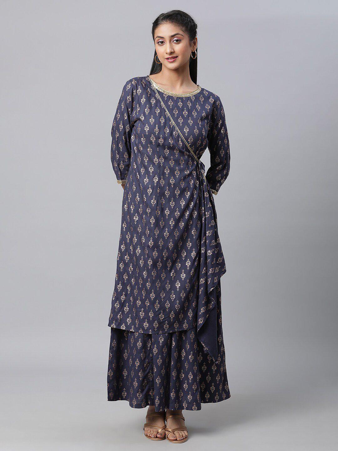 aurelia ethnic motifs printed sequined basic jumpsuit
