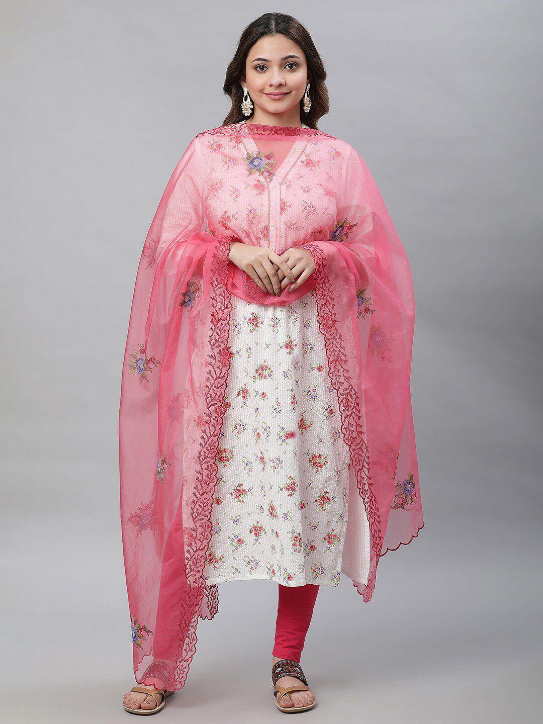 aurelia floral embroidered dupatta