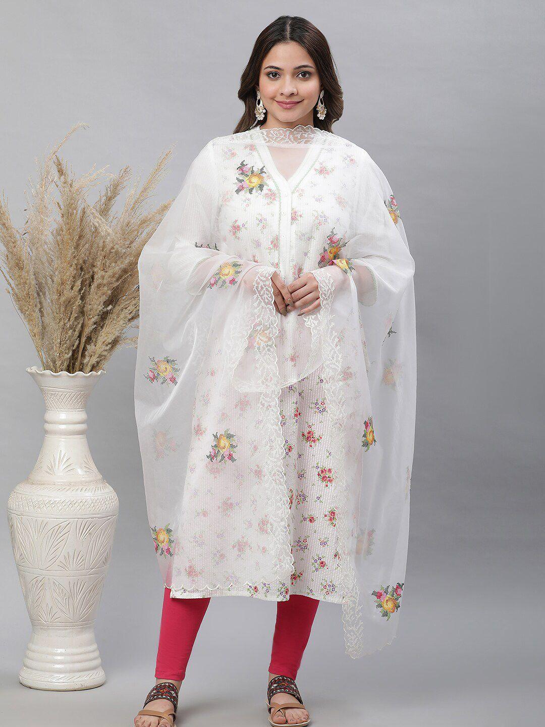 aurelia floral embroidered dupatta