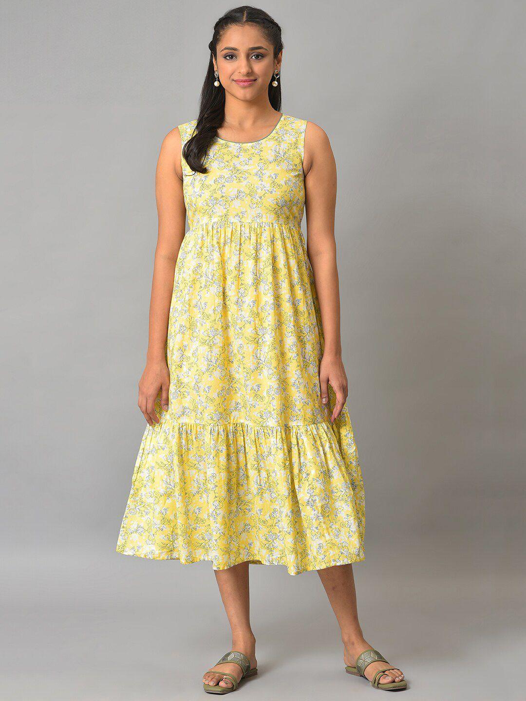 aurelia floral printed a-line midi dress