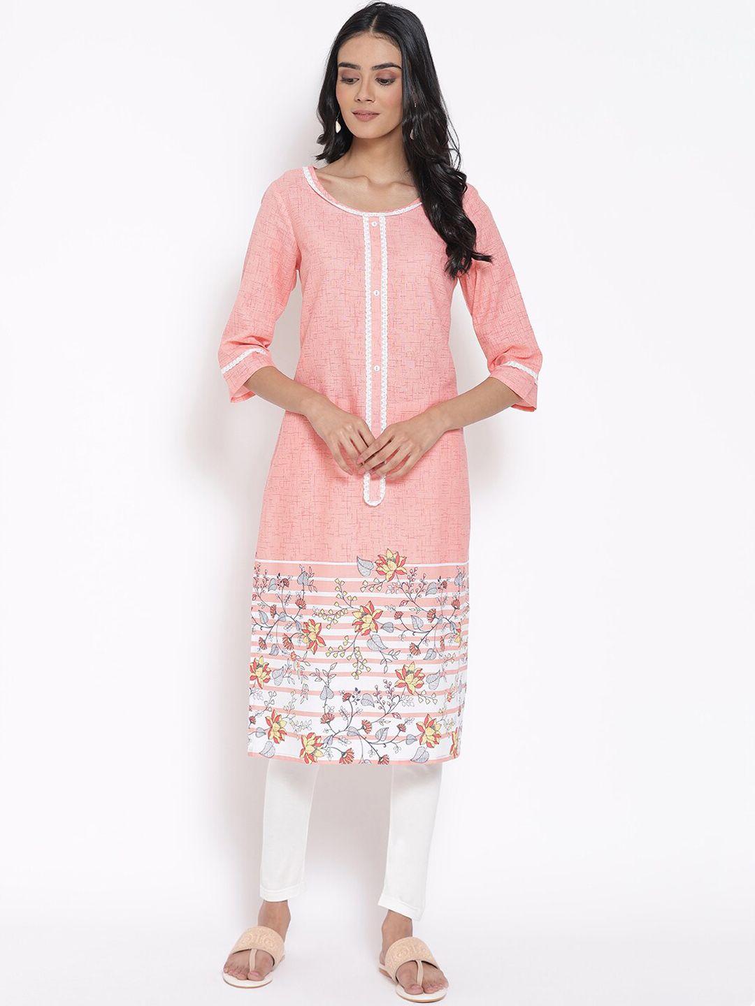 aurelia floral printed gotta patti kurta with leggings