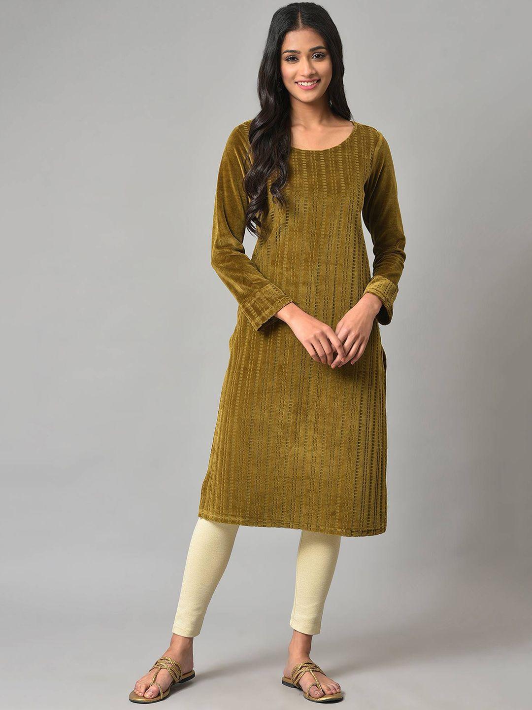 aurelia geometric embroidered straight kurta