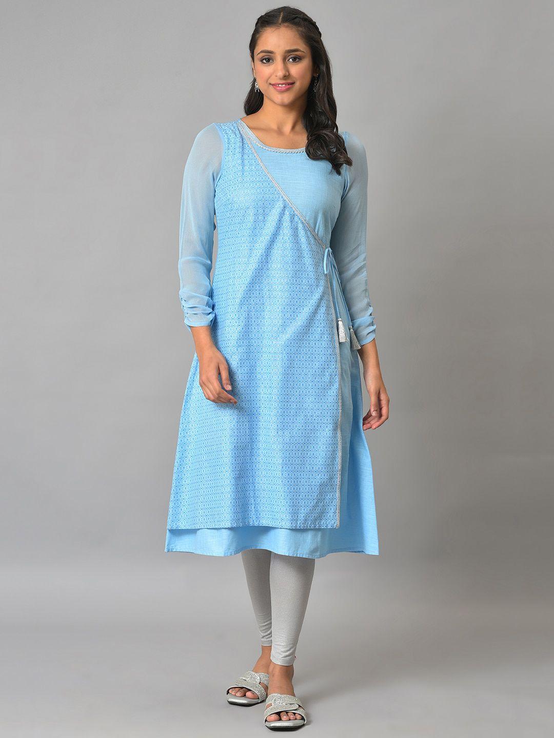 aurelia geometric printed a-line kurta