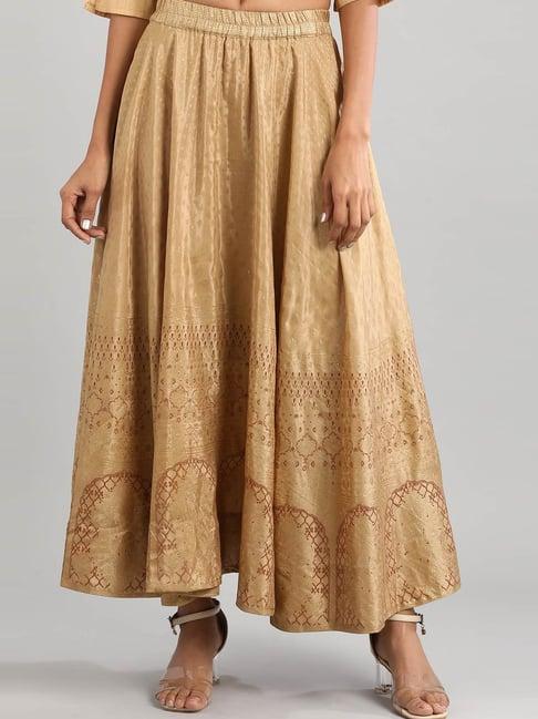 aurelia golden printed skirt