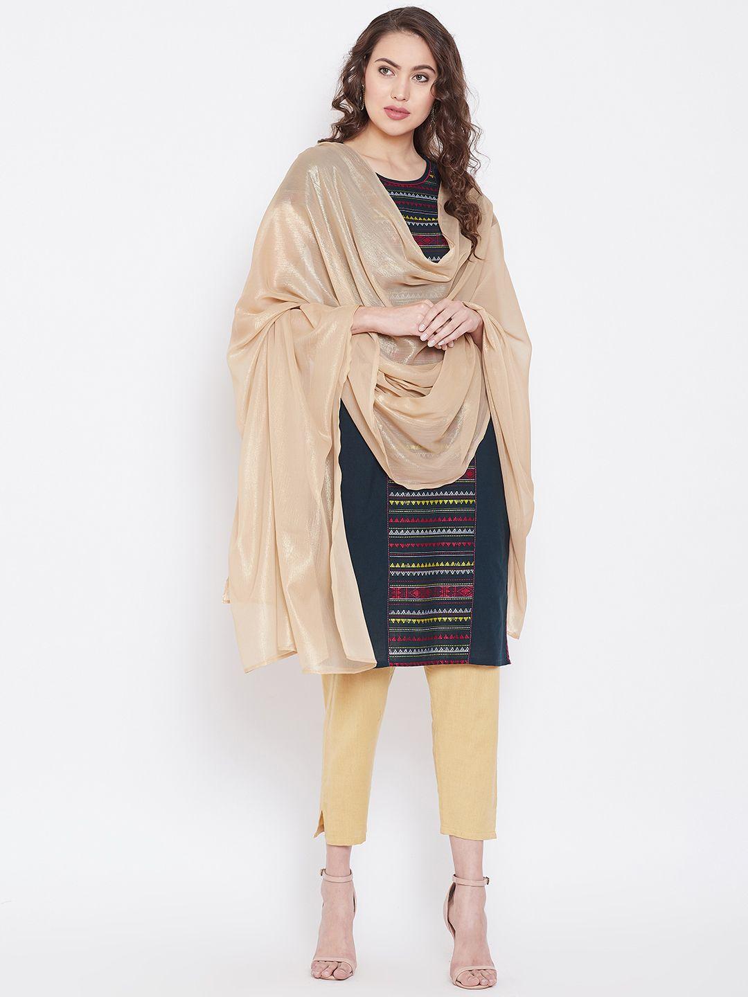 aurelia golden solid dupatta