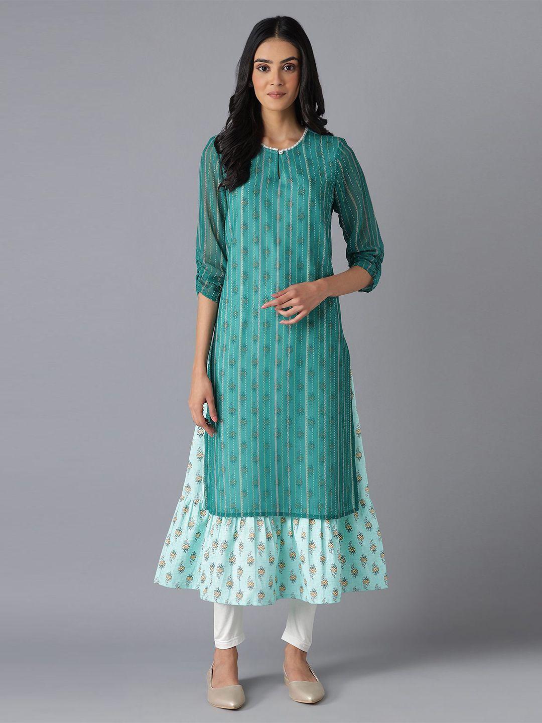aurelia green & meadowbrook ethnic motifs a-line midi dress