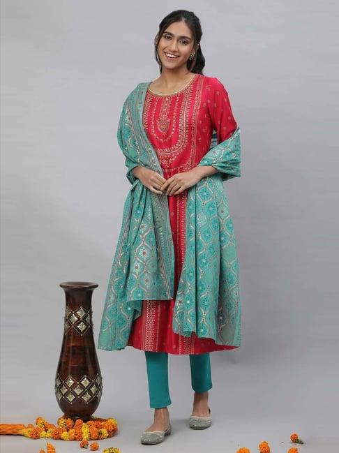 aurelia green printed dupatta