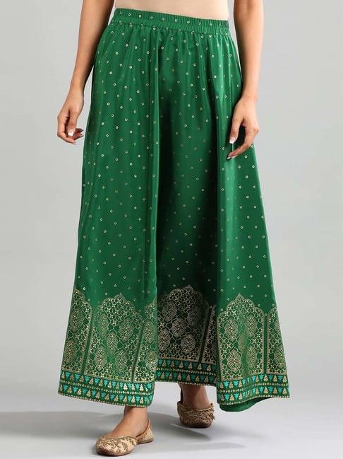 aurelia green printed skirt