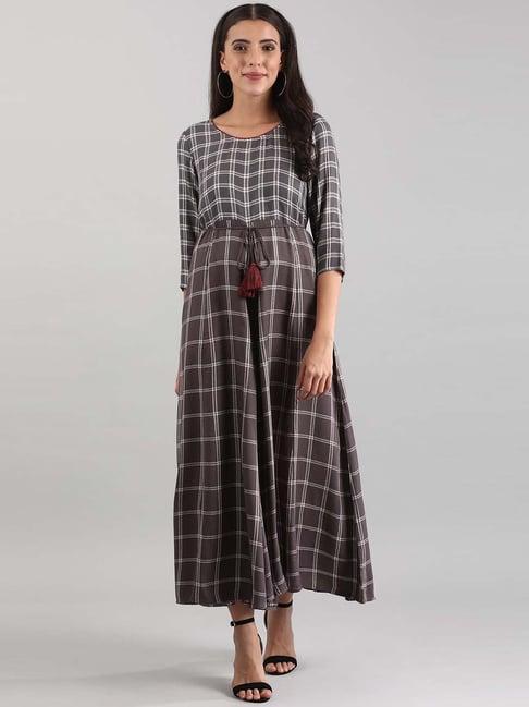 aurelia grey plaid pattern jumpsuit