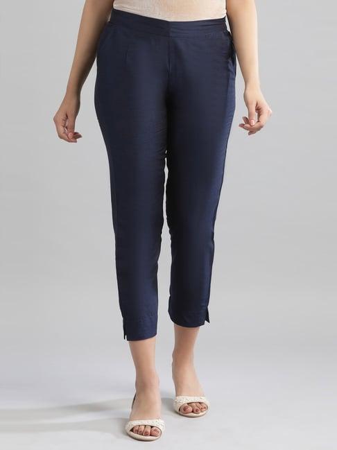 aurelia navy regular fit pants