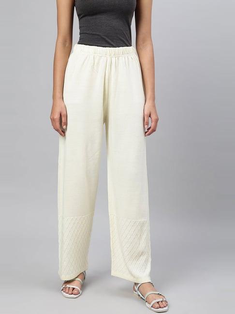 aurelia off-white embroidered parallel pants