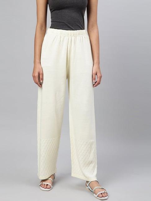 aurelia off-white regular fit palazzos