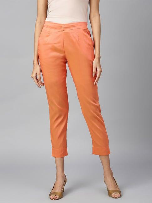 aurelia orange regular fit pants