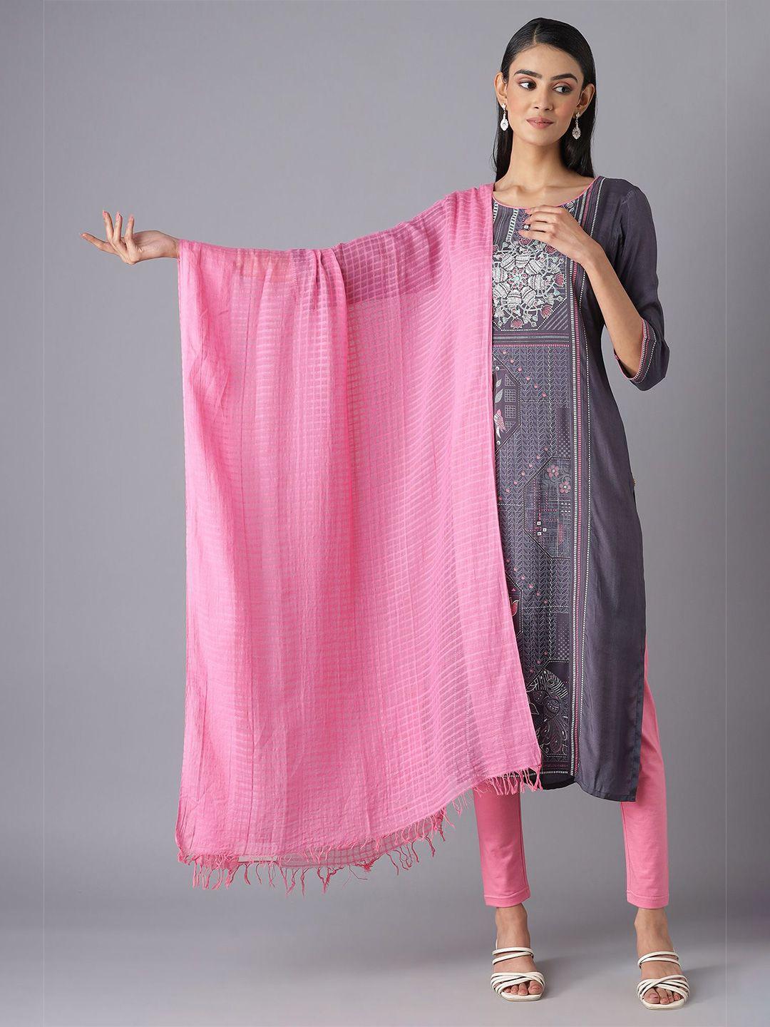 aurelia pink pure cotton dupatta