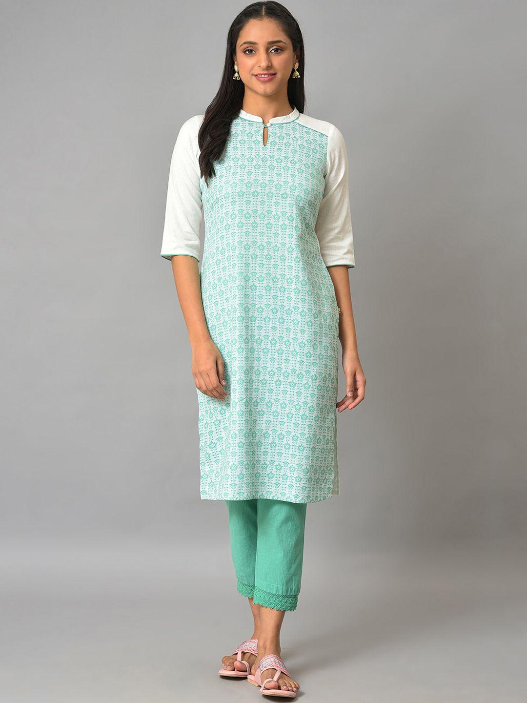 aurelia printed keyhole neck kurta