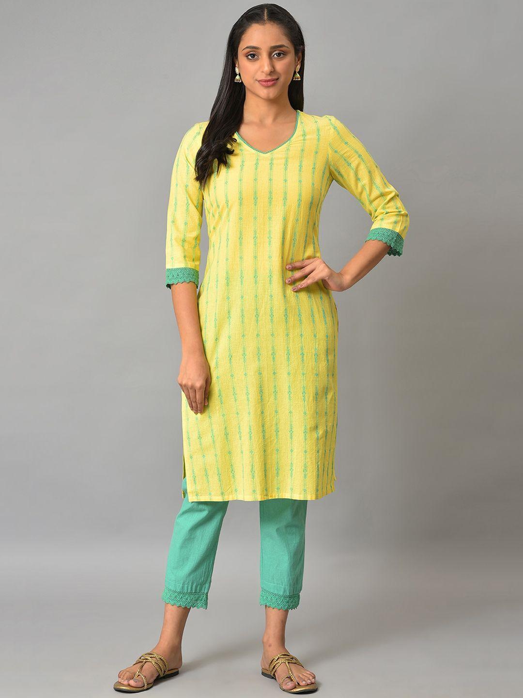 aurelia pure cotton ethnic motifs printed kurta