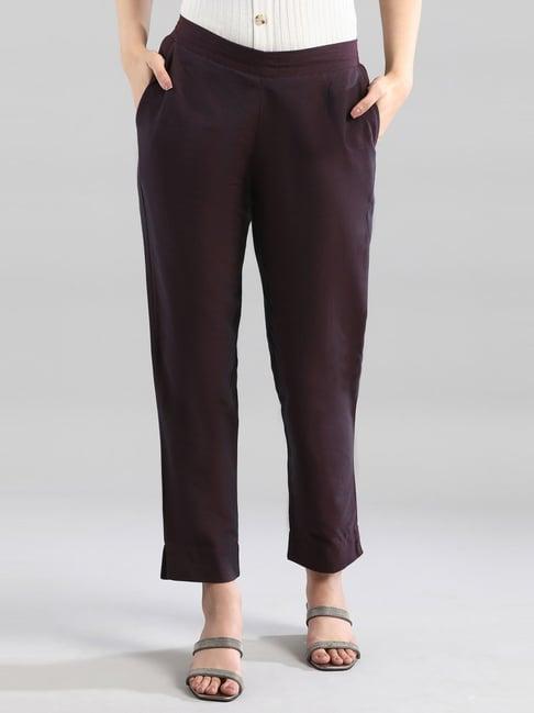 aurelia purple cotton pants