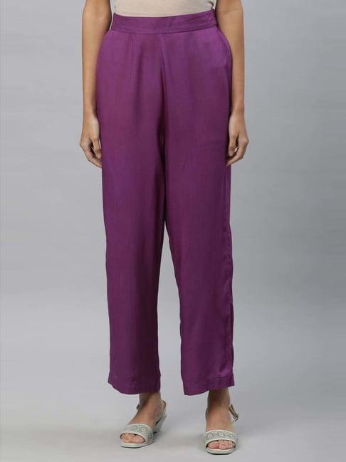 aurelia purple plain pants