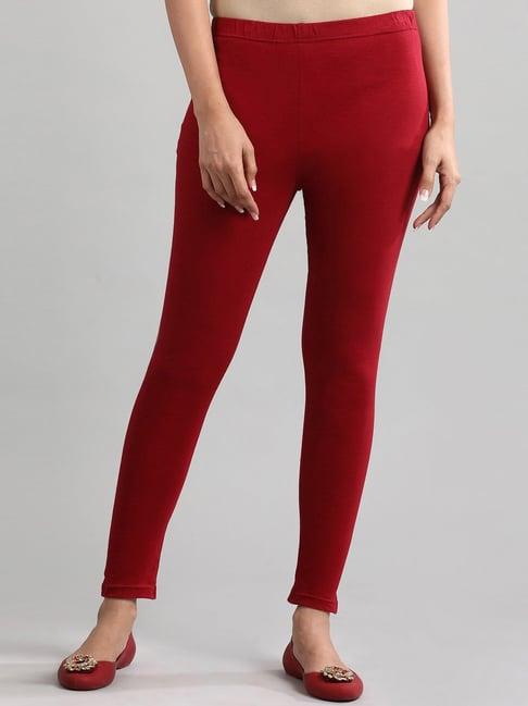 aurelia red regular fit leggings